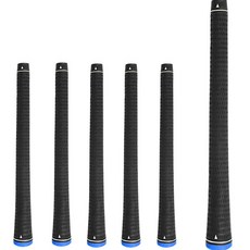 FISTOB 高爾夫鐵桿 開球木桿 木桿握把 高級配色款 6入, 黑色 + 藍色, 1個