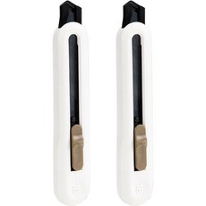 델리 블랙 커터칼날 보관기능 대형 062-NS, 화이트, 2개