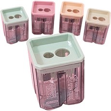 五月迷你2層削筆器 4*4*4.8cm, 隨機出貨, 5個