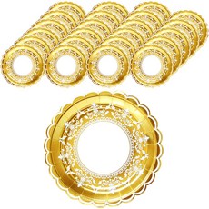 PARTYSHOW 經典盤子 金屬金色 23cm, 6入, 4個