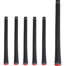 FISTOB 高爾夫鐵桿 開球木桿 木桿握把 高級配色款 6入, 黑色 + 紅色, 1個