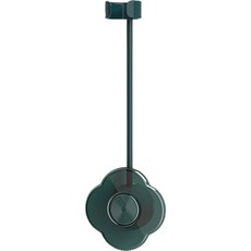 solve living 花朵吹風機壁掛式 廁所浴室免鑽孔黏貼吹風機掛架支架, 綠色, 1個