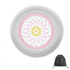 運動休閒拋擲式旋轉飛盤 + 收納袋套組, 05 粉紅色夜光飛盤, 1套