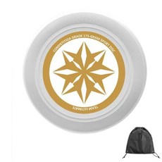 運動休閒可旋轉投擲飛盤+收納袋套組, 03 金色發光飛盤, 1套