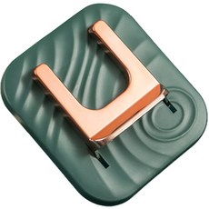 solve living 時尚壁掛式廁所浴室免打孔黏貼式吹風機掛架支架, 綠色, 1個