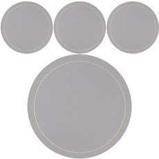 마켓피오 주방 골드라인 원형 방수 테이블매트 4p, 타입4, 33cm