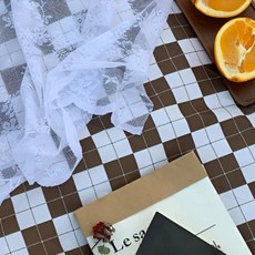 달로아 두꺼운 대형 방수 돗자리 피크닉매트, 브라운 체크