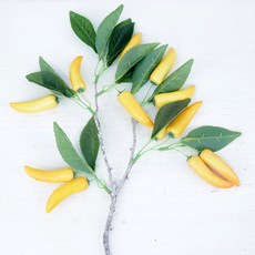 聖誕節金色室內裝飾假辣椒樹 50cm, 3個, 橘色