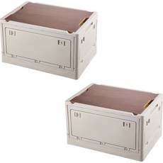 미카엘 캠핑용 접이식 테이블 박스 2p M, 화이트, 1단, 2개