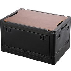 Mikael 露營用折疊桌箱 M, 黑色, 1層