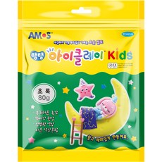 아모스 탱탱 아이클레이 KIDS, 초록, 80g, 1개