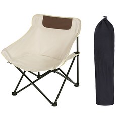 森之雨 露營釣魚折疊椅, 象牙白, 1個