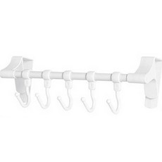 solve living 簡約廚房水槽黏貼式毛巾抹布架, 白色