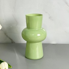 Lenpis 現代室內裝飾玻璃花瓶, 淺綠色