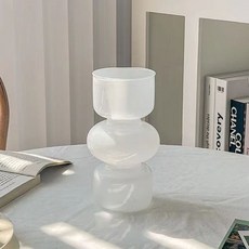 Lenpis感性風室內裝飾玻璃花瓶, 白色