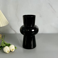 Lenpis 現代室內裝飾玻璃花瓶, 黑色