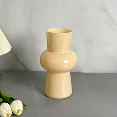 Lenpis 現代室內裝飾玻璃花瓶, 奶油色