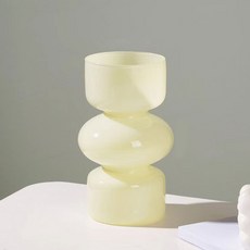 Lenpis感性風室內裝飾玻璃花瓶, 檸檬色