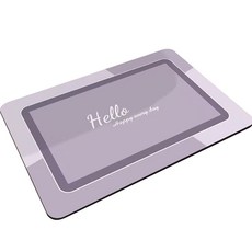 DM 防滑Hello珪藻土地墊, 混色, 1個