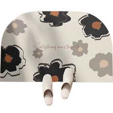 DM 簡潔圖案珪藻土吸水地墊, 混合顏色, 1個