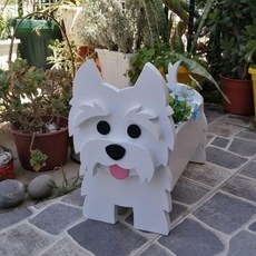 루이젤 정원꾸미기 동물 거치대, 화이트테리어