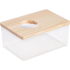 marketpia 倉鼠木製廁所沐浴盆 05 長方形 大型, 混合色, 1個