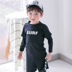 GOING KIDS 童款簡約防曬泳衣+短泳褲+遮陽帽組