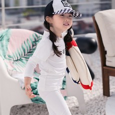 GOING KIDS 童款簡約防曬泳衣+緊身長泳褲+遮陽帽組