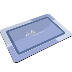 DM 藍色清爽浴室浴墊, 混色, 1個