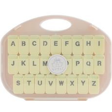 SCHOOL LAB 英文字母造型打孔機, 1個, 檸檬黃(字母)