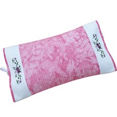 친환경편백아트 프리미엄 편백 미니큐브칩 풍기인견 끈베개, 핑크, 1개