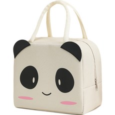 헬로키친 동물 캐릭터 도시락 보온 보냉백, 아이보리팬더, 1개