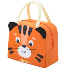 헬로키친 동물 캐릭터 도시락 보온 보냉백, 오렌지호랑이, 1개