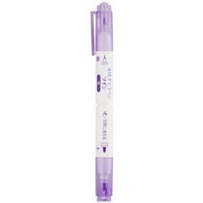 Clover 브랜드얀 트윈 수성펜 24-433 13.3cm, 보라, 1개