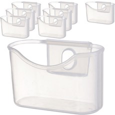 Solve Living簡約廚房冰箱層架調味料醬料置物架收納掛式整理支架 8入, 透明