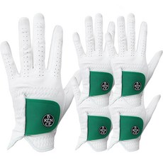 BRENCE BRC全羊皮高爾夫手套 左手, 綠色(男款), 5個