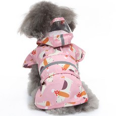 Lanboer 小狗圖案連帽雨衣, 小紅帽(粉紅色), 1個