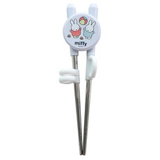 米飛兔不鏽鋼學習筷, 白色, 1個