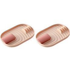 냄비뚜껑 국자 받침 스탠드, 핑크, 2개