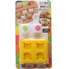 Belle 迷你小熊便當飯糰模具 + 壓模器套組, 黃色, 1套