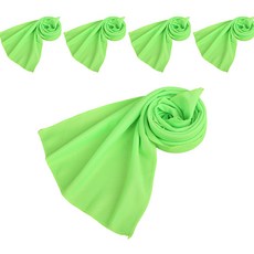 Clara 神奇冰感運動毛巾 5入, 螢光綠