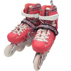 BRENCE 兒童可調式直排輪, 霓虹粉