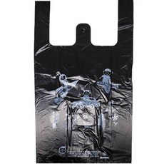 環保提手塑料袋黑色 300p, 5L, 300個