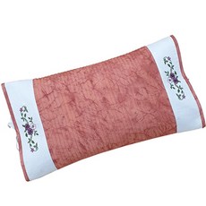 HINOKI ART 頂級方塊顆粒豐基人造絲綁帶枕, 黃土色, 1個