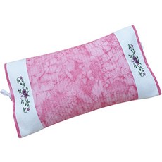 친환경편백아트 프리미엄 편백 나노 큐브칩 풍기인견 끈베개, 핑크, 1개