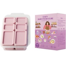 JOONIE 嬰兒副食品矽膠方塊盒 6格, 1個, 紫色