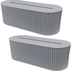 我的男友 雜亂電線收納盒, 2個, 灰色