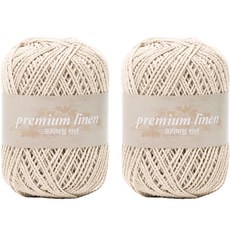 Yarna 優質亞麻紗線, 305 Cream Beige, 2個