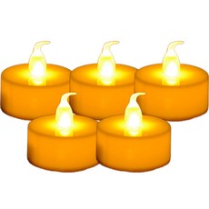 데일리리빙 실내 인테리어 캔들 플래시무드등 5p 소형, 혼합색상