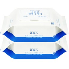 iLBiA 抽取式一次性洗劑一體成型全效菜瓜布, 2個, 單一顏色, 36個